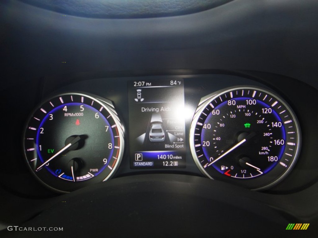 2014 Infiniti Q 50S Hybrid Gauges Photo #95408300