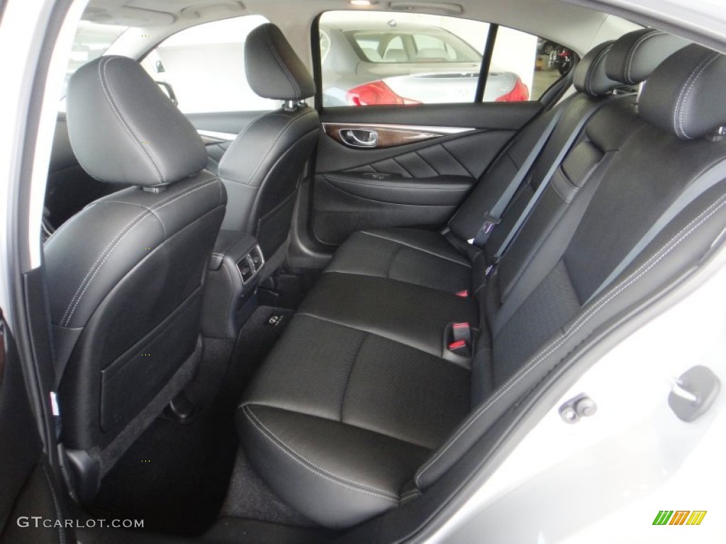 Graphite Interior 2014 Infiniti Q 50S Hybrid Photo #95408528