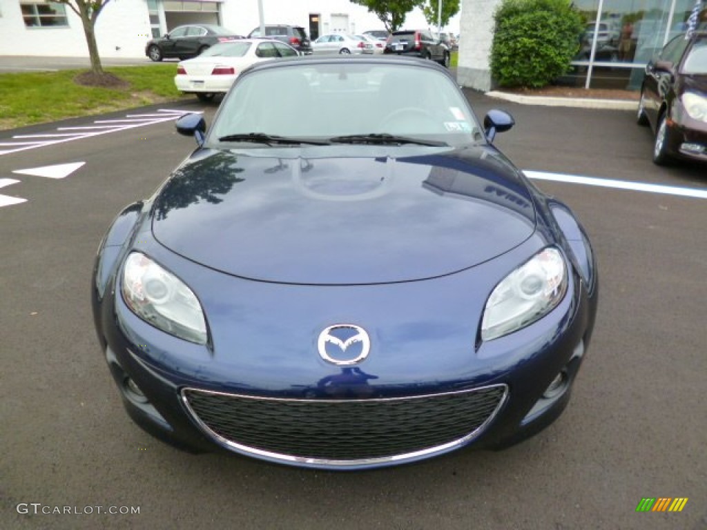 2009 MX-5 Miata Touring Roadster - Stormy Blue Mica / Black photo #2