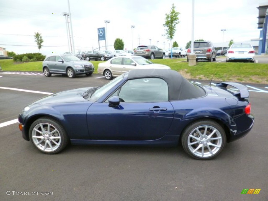 2009 MX-5 Miata Touring Roadster - Stormy Blue Mica / Black photo #4