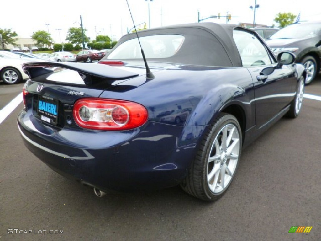 2009 MX-5 Miata Touring Roadster - Stormy Blue Mica / Black photo #7