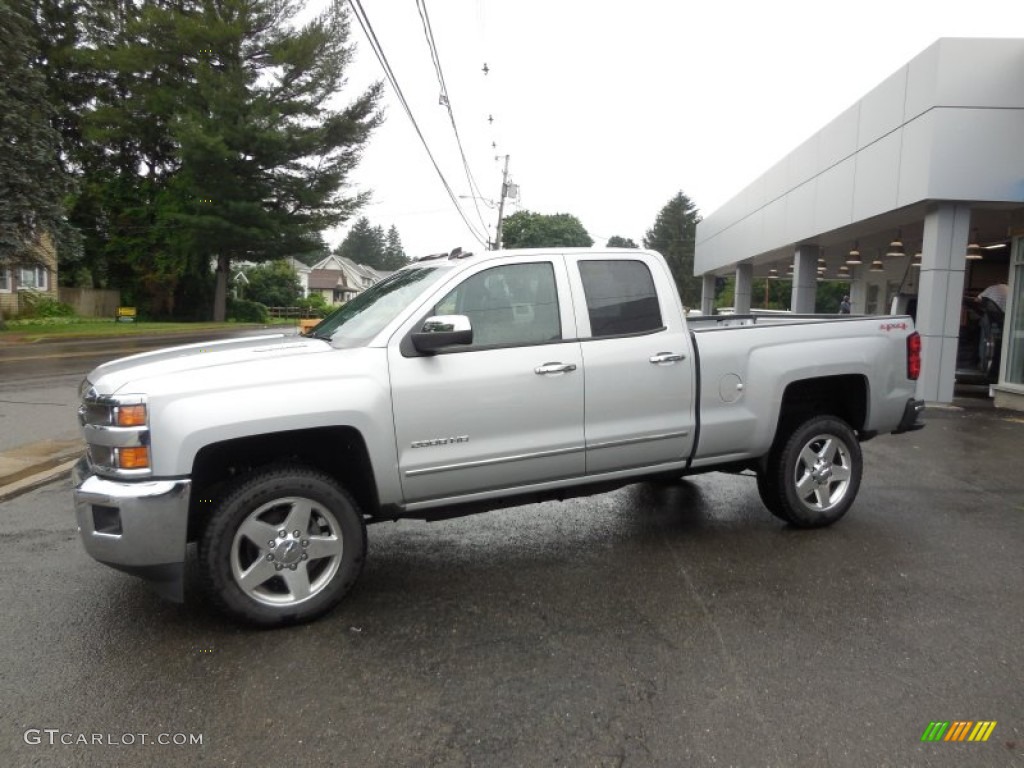 Silver Ice Metallic 2015 Chevrolet Silverado 2500HD LTZ Double Cab 4x4 Exterior Photo #95409293