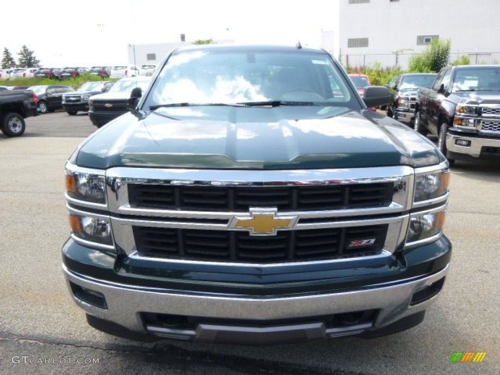 2014 Silverado 1500 LT Crew Cab 4x4 - Rainforest Green Metallic / Cocoa/Dune photo #3