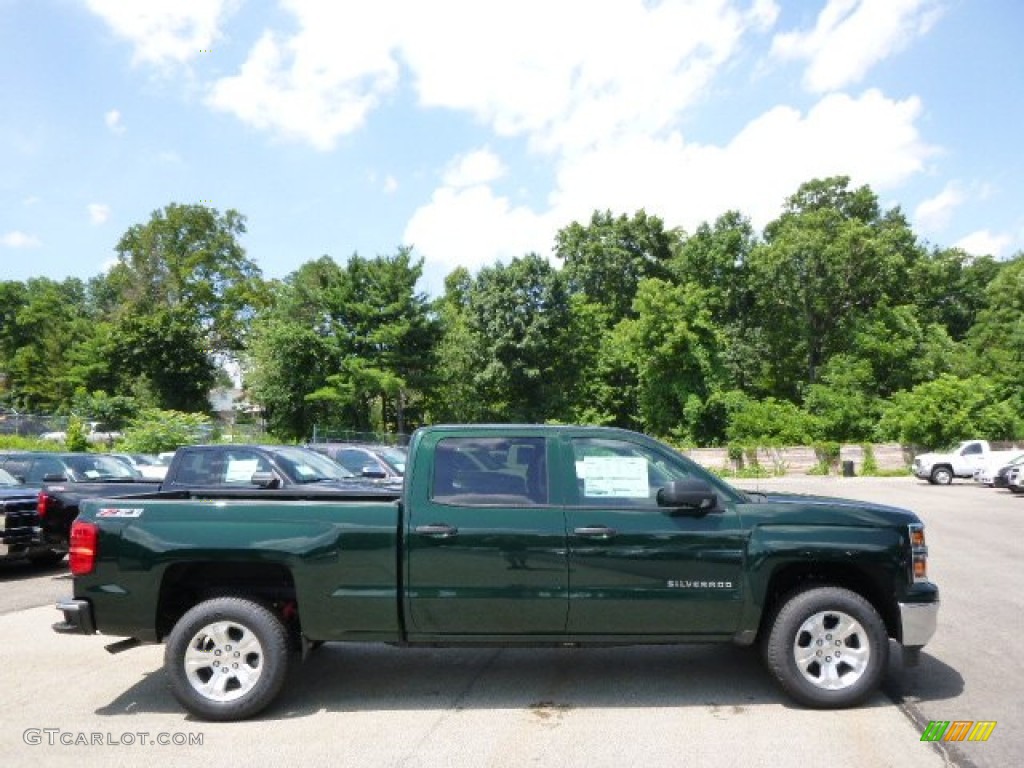 2014 Silverado 1500 LT Crew Cab 4x4 - Rainforest Green Metallic / Cocoa/Dune photo #5