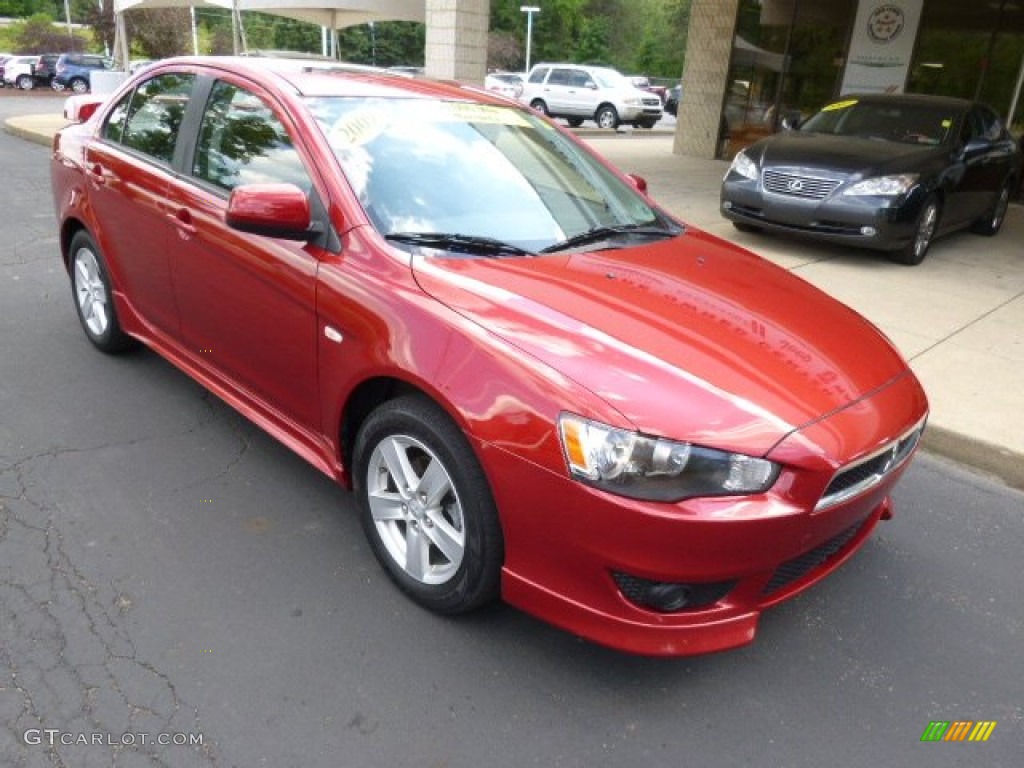 Rally Red Pearl 2009 Mitsubishi Lancer ES Exterior Photo #95411093