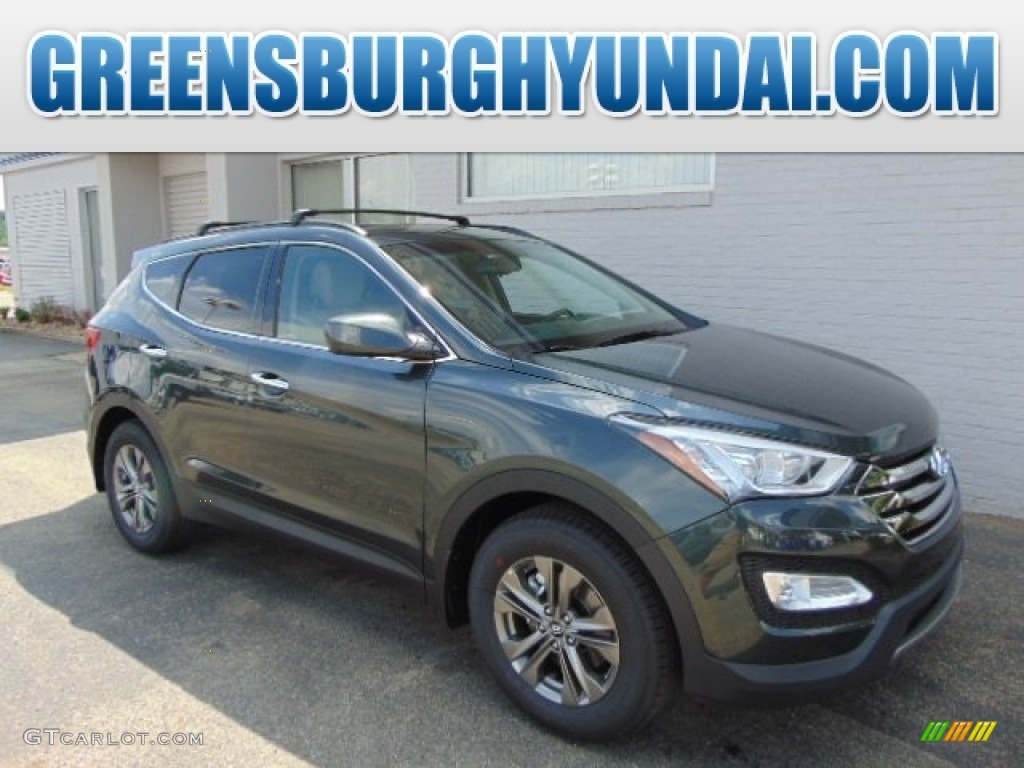 2014 Santa Fe Sport AWD - Juniper Green / Beige photo #1