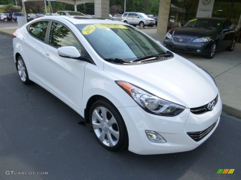 2012 Elantra Limited - Shimmering White / Beige photo #2