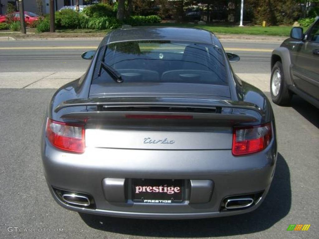 2007 911 Turbo Coupe - Meteor Grey Metallic / Black photo #7