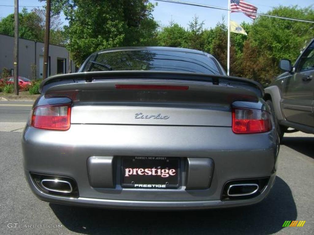 2007 911 Turbo Coupe - Meteor Grey Metallic / Black photo #8