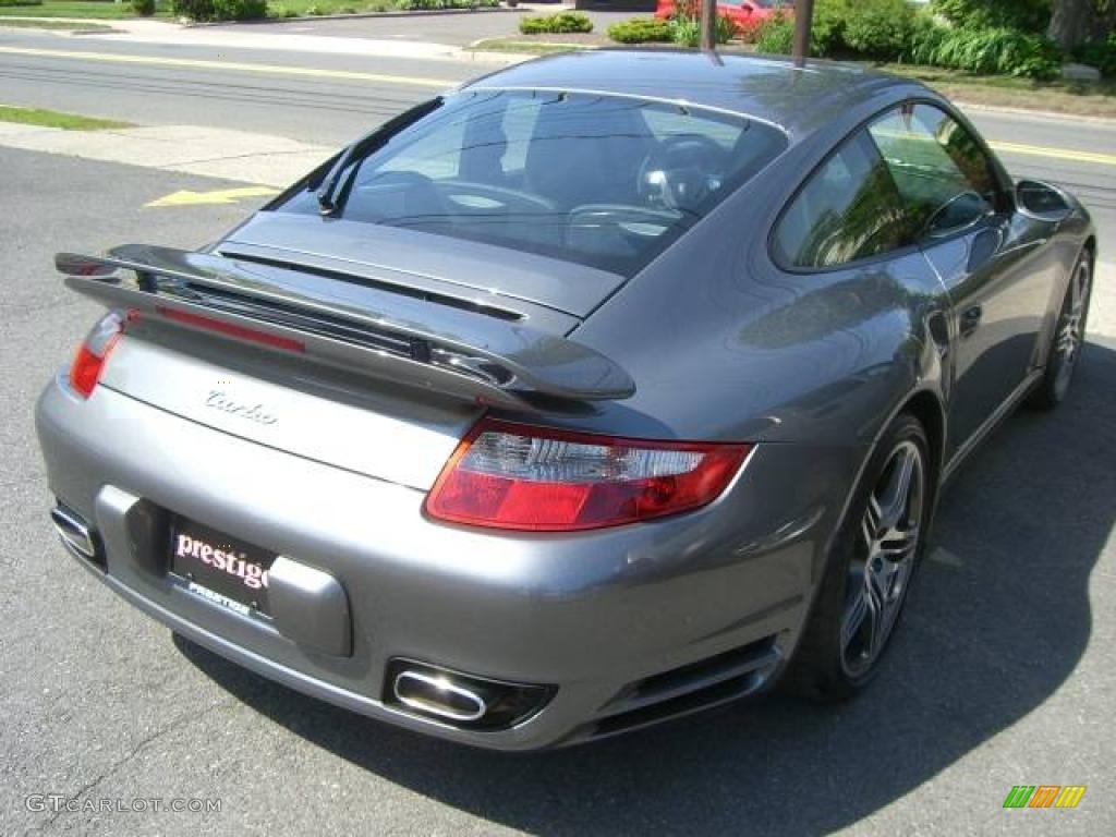 2007 911 Turbo Coupe - Meteor Grey Metallic / Black photo #9