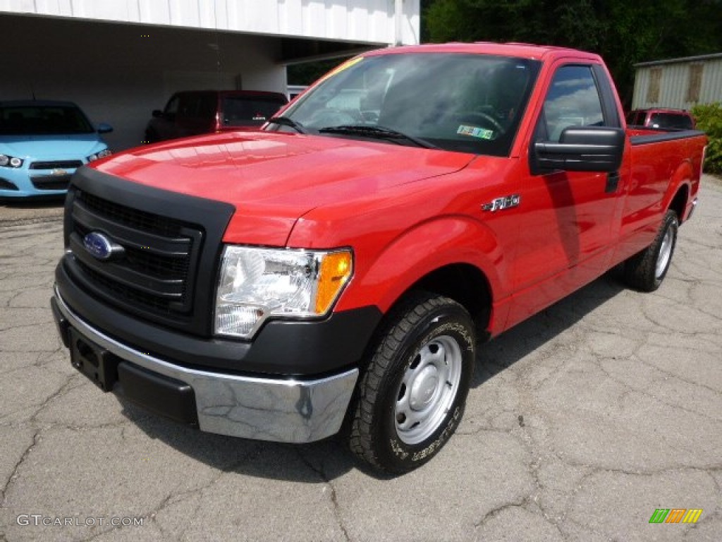 Vermillion Red 2013 Ford F150 XL Regular Cab Exterior Photo #95419419