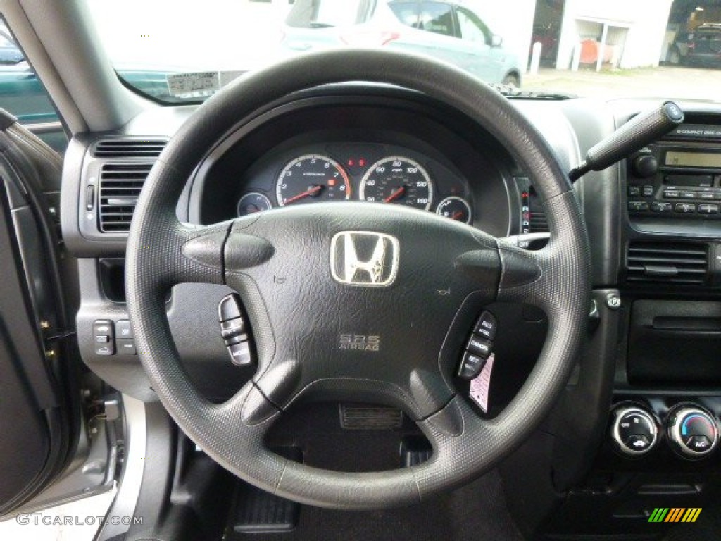 2005 Honda CR-V EX 4WD Black Steering Wheel Photo #95420028