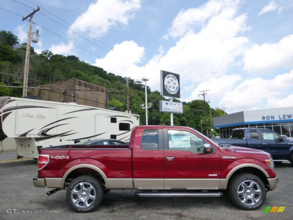 2014 F150 XLT SuperCab 4x4 - Ruby Red / Pale Adobe photo #1