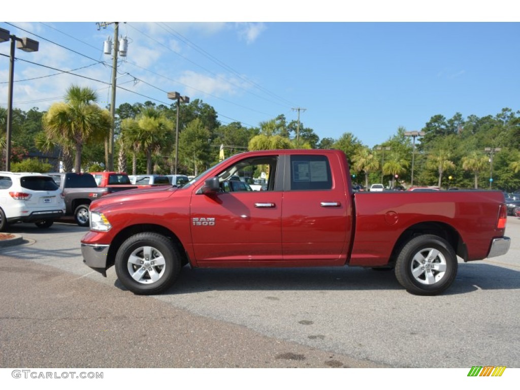 2014 1500 SLT Quad Cab - Deep Cherry Red Crystal Pearl / Black/Diesel Gray photo #6