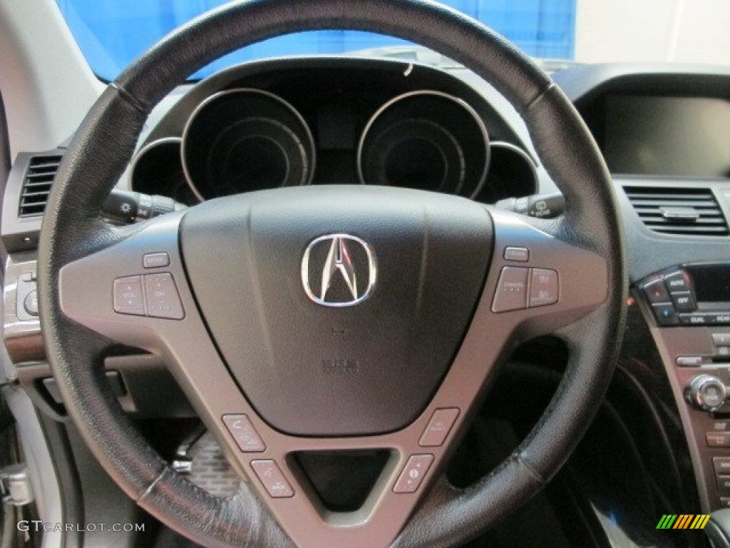 2008 Acura MDX Technology Ebony Steering Wheel Photo #95421528