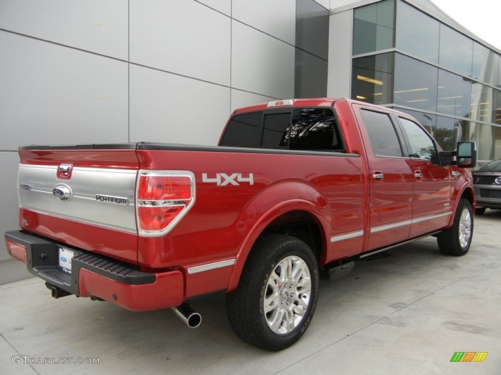 Red Candy Metallic 2012 Ford F150 Platinum SuperCrew 4x4 Exterior Photo #95421591