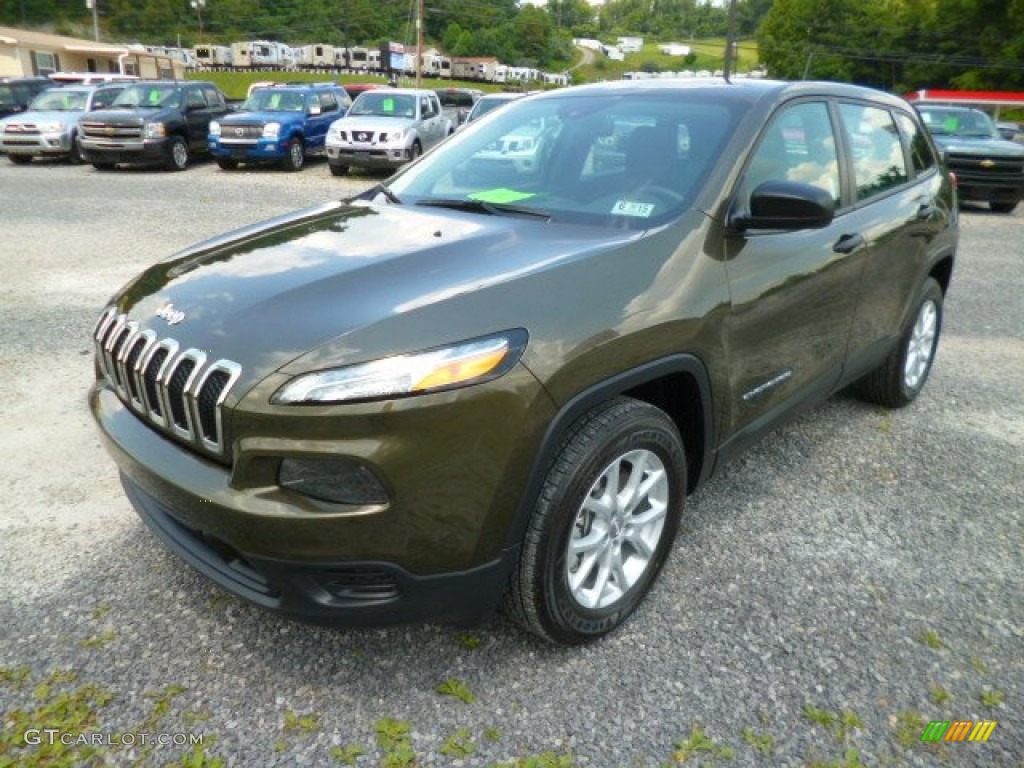 ECO Green Pearl 2014 Jeep Cherokee Sport 4x4 Exterior Photo #95422128