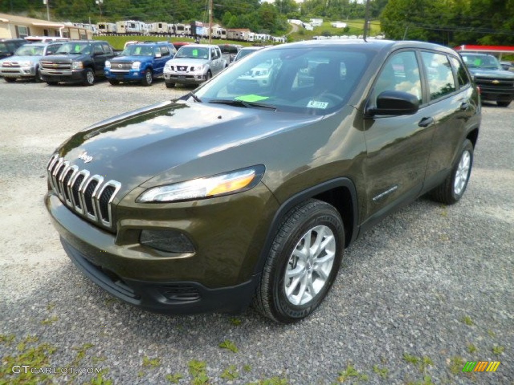 2014 Cherokee Sport 4x4 - ECO Green Pearl / Iceland - Black/Iceland Gray photo #3