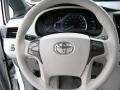 2014 Toyota Sienna Light Gray Interior Steering Wheel Photo