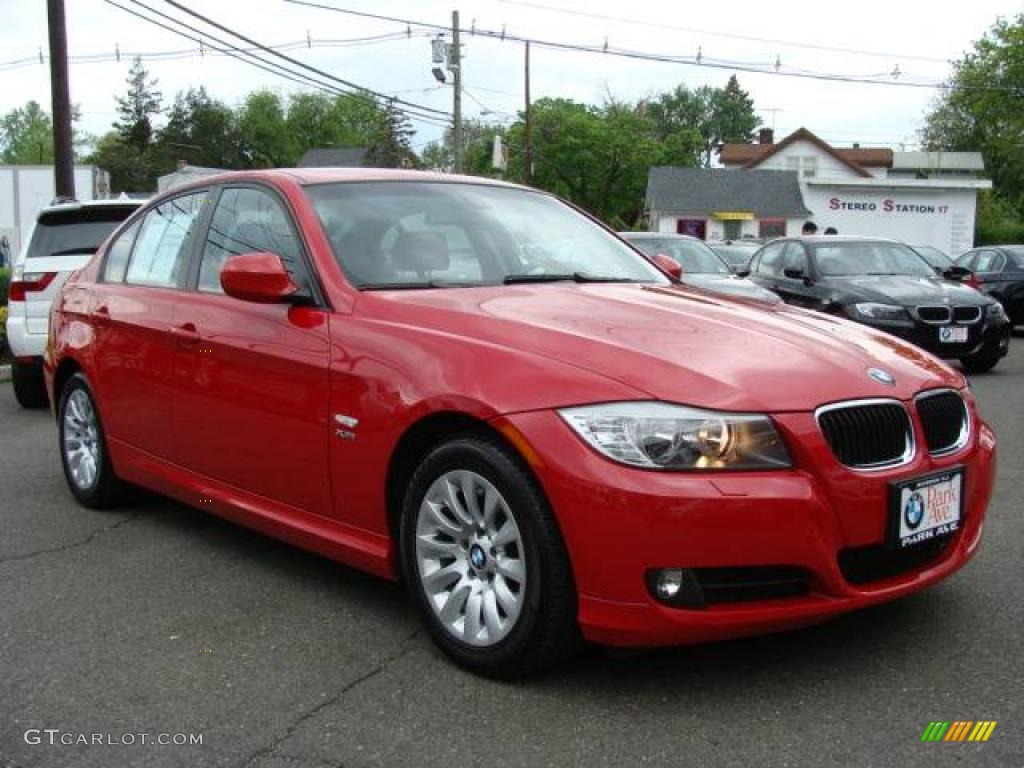 2009 3 Series 328xi Sedan - Crimson Red / Black photo #2