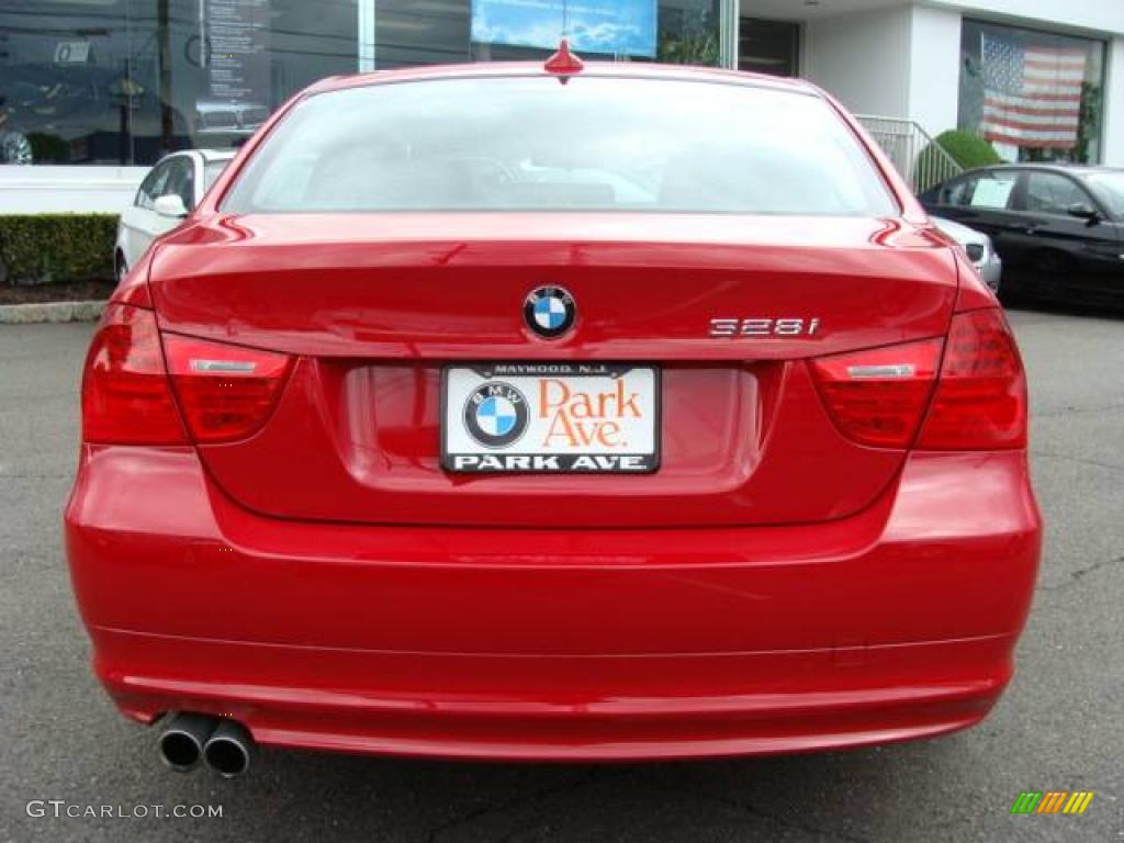 2009 3 Series 328xi Sedan - Crimson Red / Black photo #7