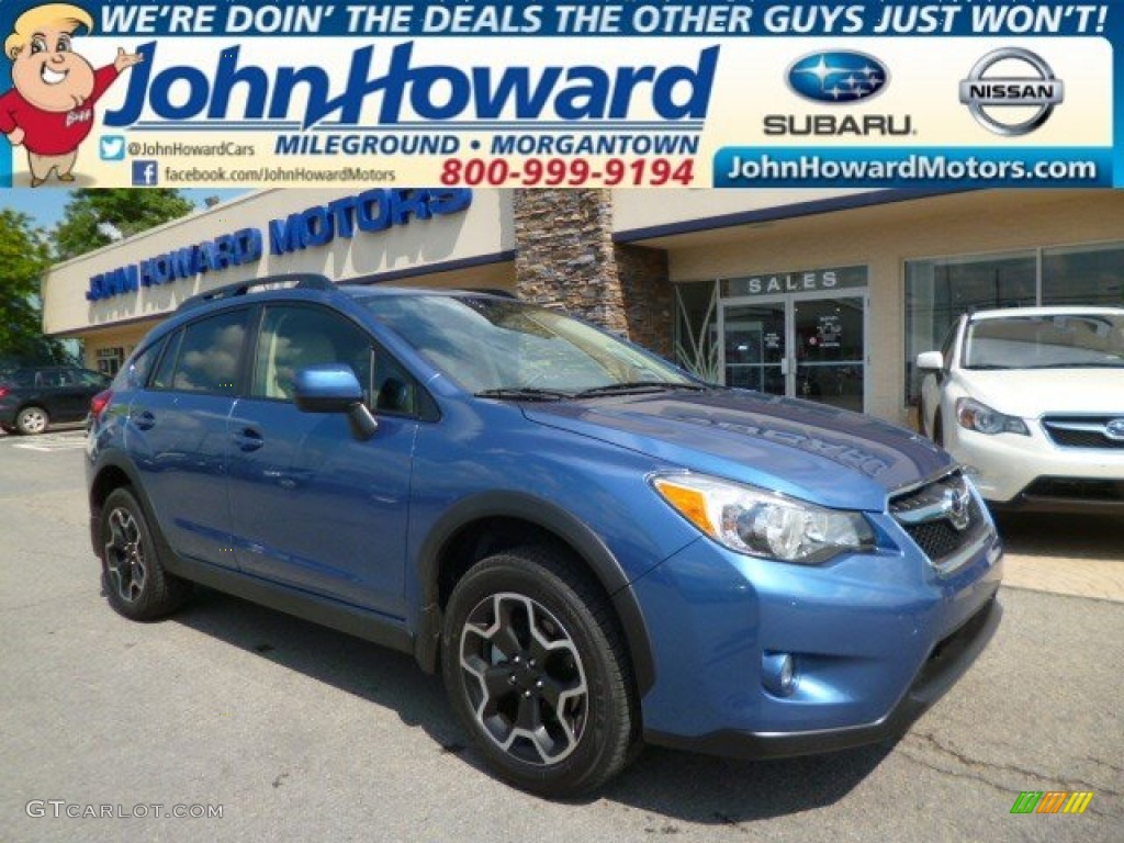 2014 XV Crosstrek 2.0i Premium - Quartz Blue Pearl / Ivory photo #1
