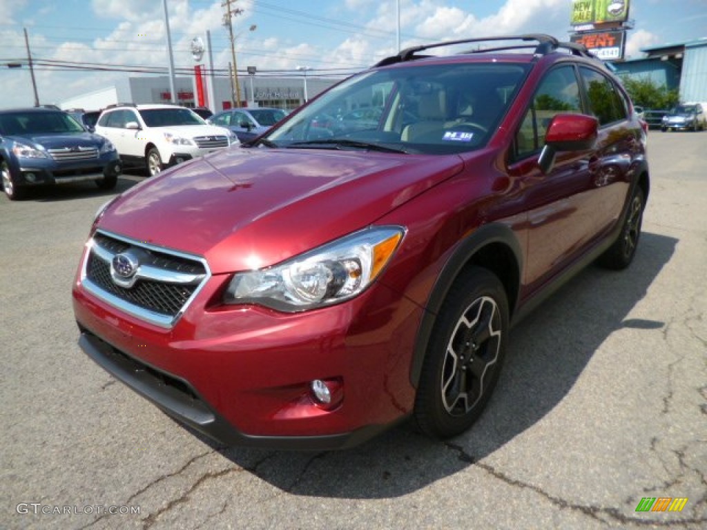 2014 XV Crosstrek 2.0i Premium - Venetian Red Pearl / Ivory photo #3