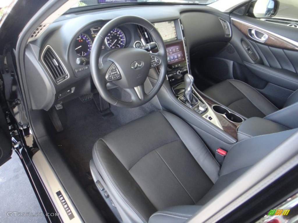 Graphite Interior 2014 Infiniti Q 50 3.7 Premium Photo #95433923