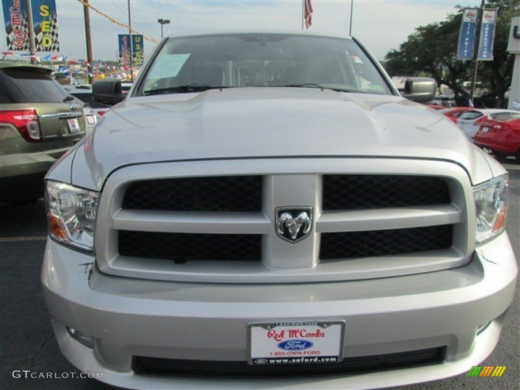 2012 Ram 1500 Express Crew Cab - Bright Silver Metallic / Dark Slate Gray/Medium Graystone photo #2