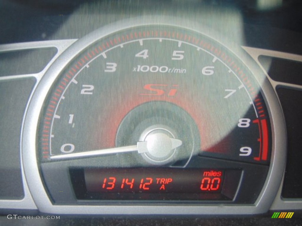 2007 Civic Si Sedan - Habanero Red Pearl / Black photo #20