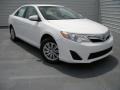 2014 Super White Toyota Camry LE  photo #1