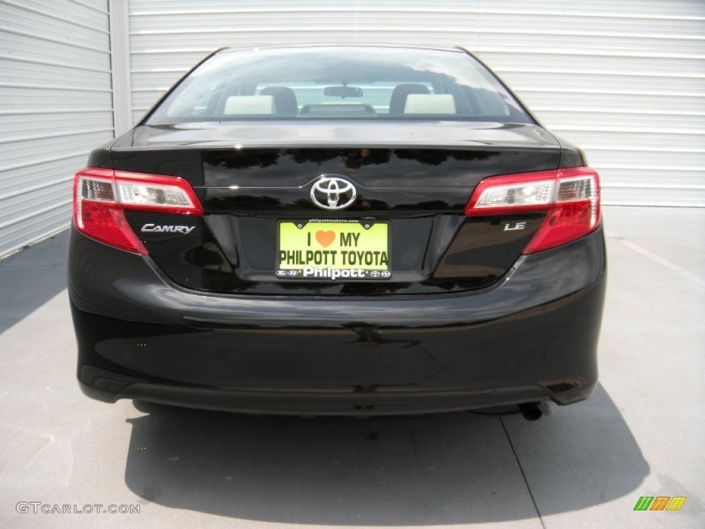 2014 Camry LE - Attitude Black Metallic / Ivory photo #5