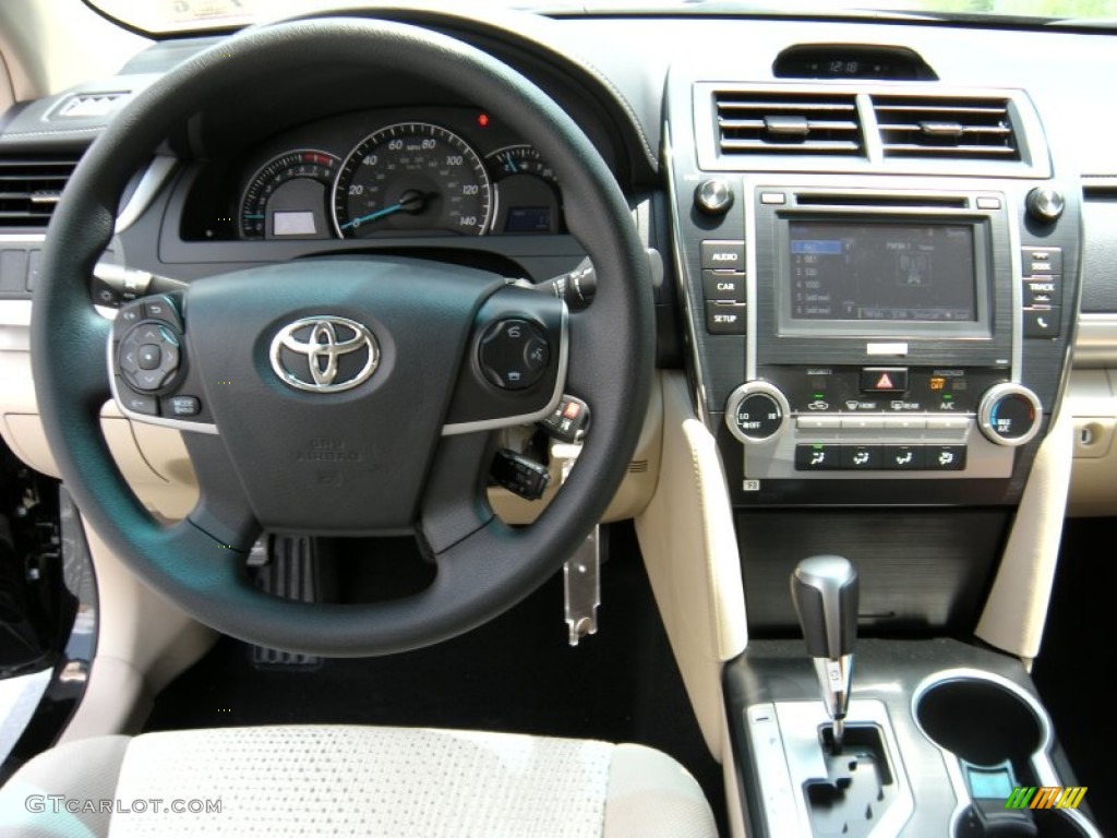 2014 Camry LE - Attitude Black Metallic / Ivory photo #22