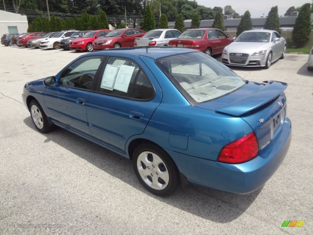 2004 Sentra 1.8 S - Vibrant Blue / Taupe photo #9