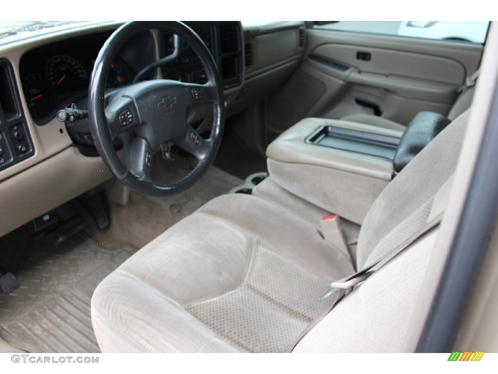 Tan Interior 2005 Chevrolet Silverado 1500 LS Crew Cab Photo #95448989