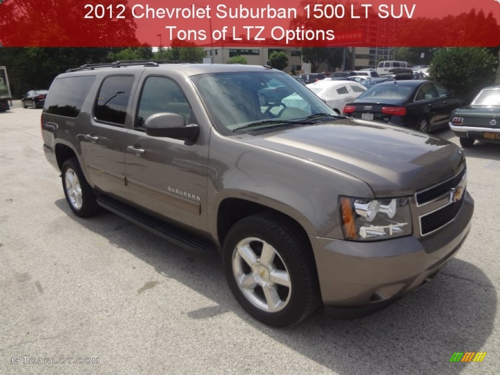 2012 Suburban LT 4x4 - Graystone Metallic / Light Cashmere/Dark Cashmere photo #1