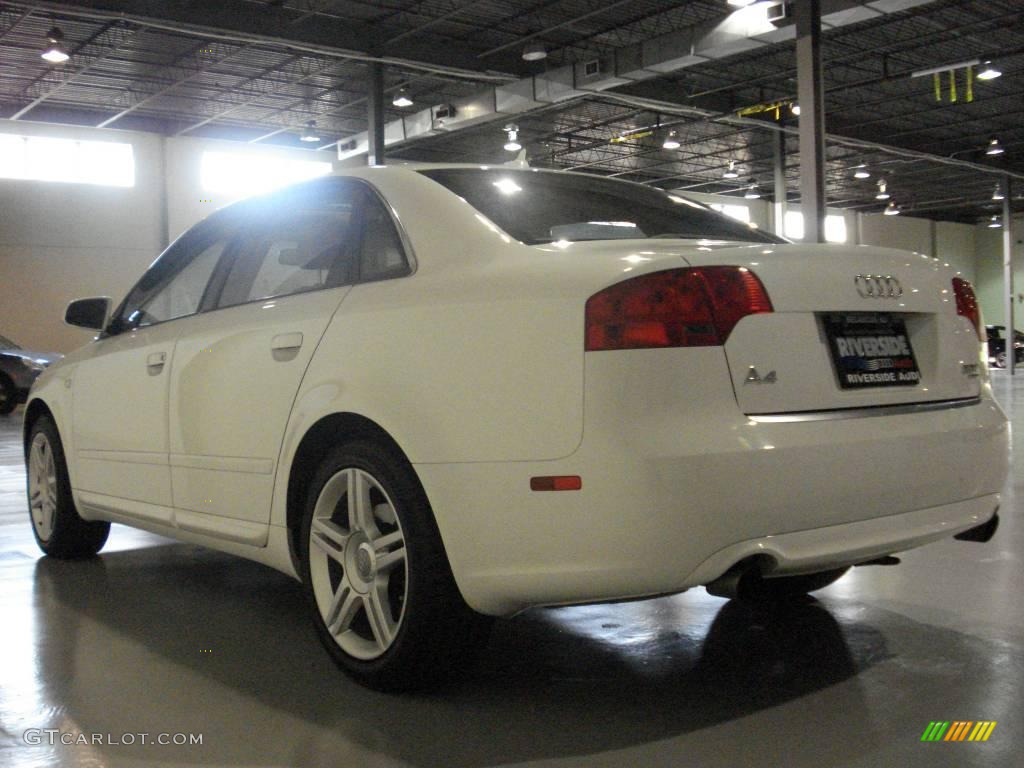 2008 A4 2.0T quattro Sedan - Ibis White / Beige photo #6