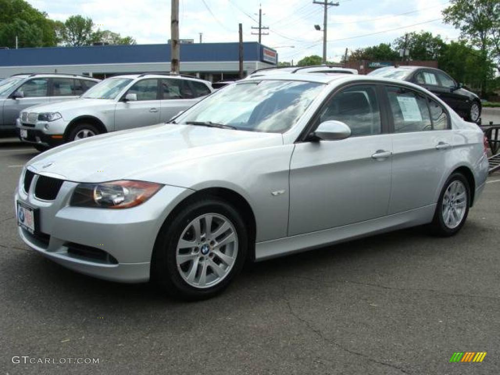 2007 3 Series 328i Sedan - Titanium Silver Metallic / Black photo #4