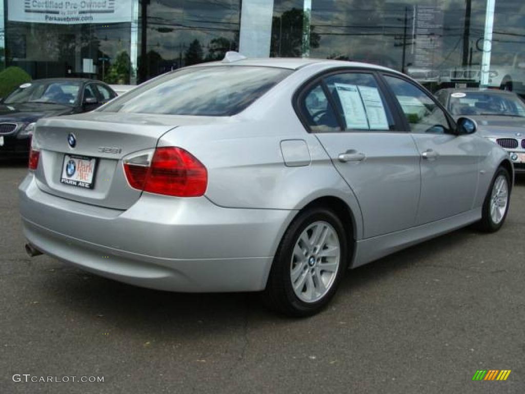 2007 3 Series 328i Sedan - Titanium Silver Metallic / Black photo #8