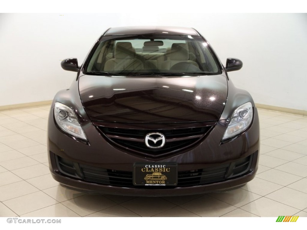 2010 MAZDA6 i Sport Sedan - Black Cherry Metallic / Beige photo #2