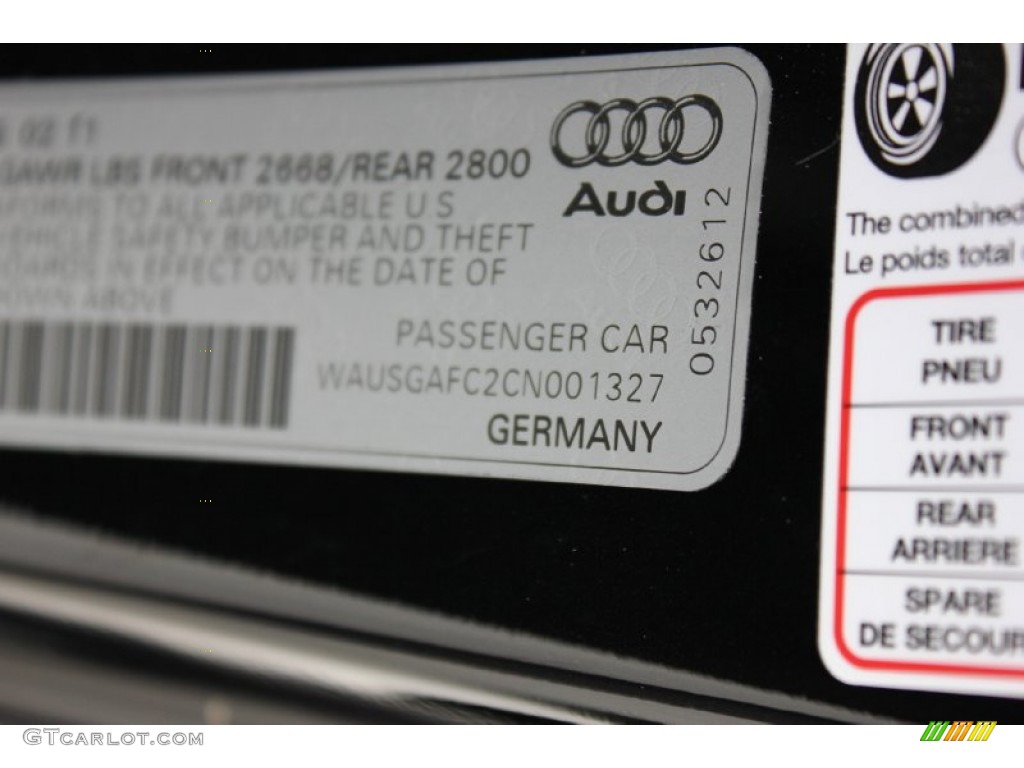 2012 A7 3.0T quattro Premium - Brilliant Black / Black photo #63