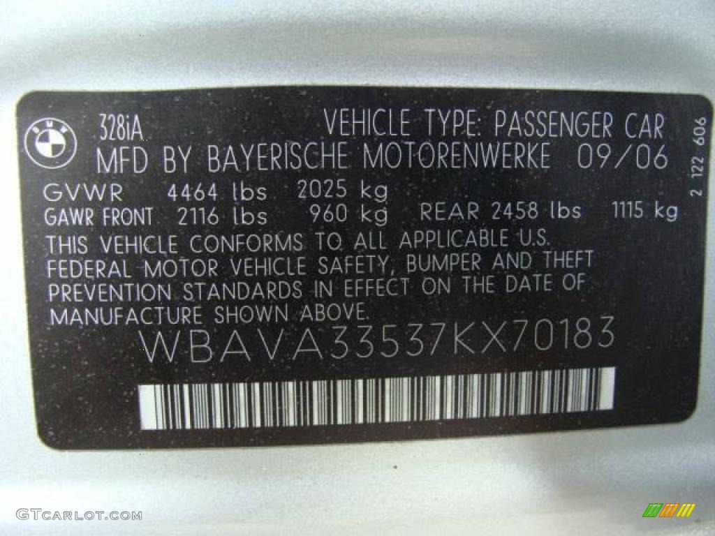 2007 3 Series 328i Sedan - Titanium Silver Metallic / Black photo #26