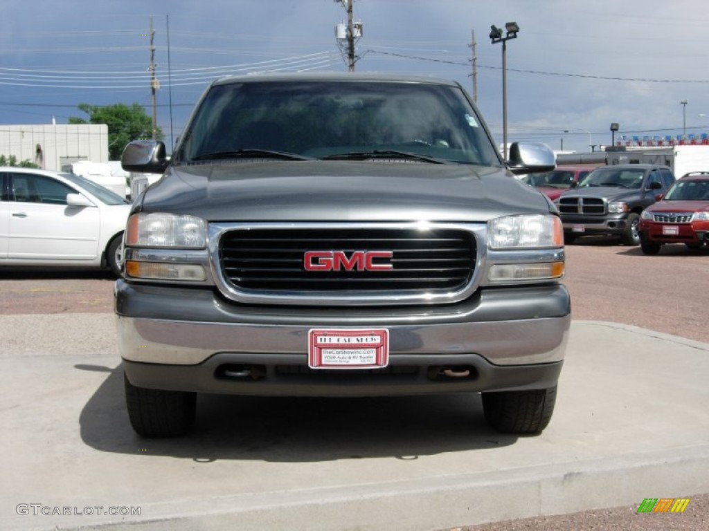 2001 Sierra 1500 SLE Extended Cab 4x4 - Storm Gray Metallic / Graphite photo #15