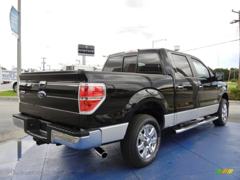 2014 F150 XLT SuperCrew - Tuxedo Black / Steel Grey photo #3