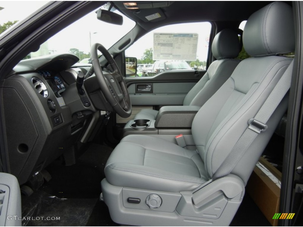 Steel Grey Interior 2014 Ford F150 XLT SuperCrew Photo #95454042