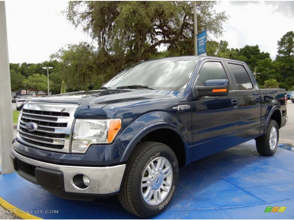 2014 F150 Lariat SuperCrew - Blue Jeans / Black photo #1