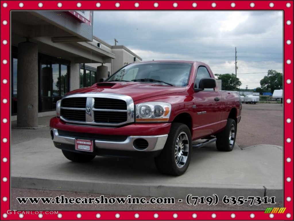 2006 Ram 1500 ST Regular Cab 4x4 - Inferno Red Crystal Pearl / Medium Slate Gray photo #20