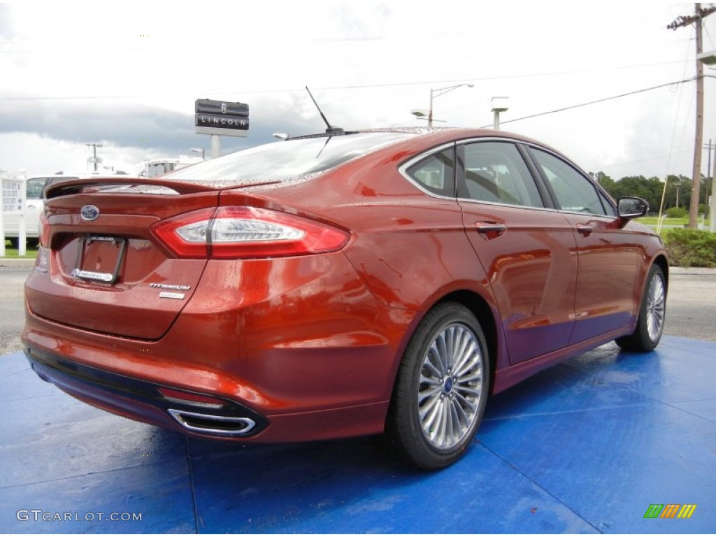 2014 Fusion Titanium - Sunset / Charcoal Black photo #3