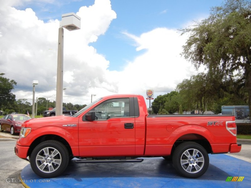 Race Red 2014 Ford F150 STX Regular Cab Exterior Photo #95456153
