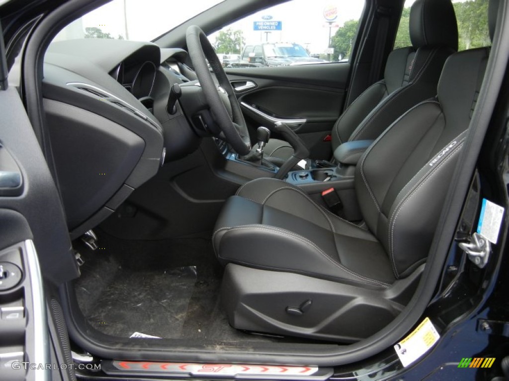 ST Charcoal Black Recaro Sport Seats Interior 2014 Ford Focus ST Hatchback Photo #95456795